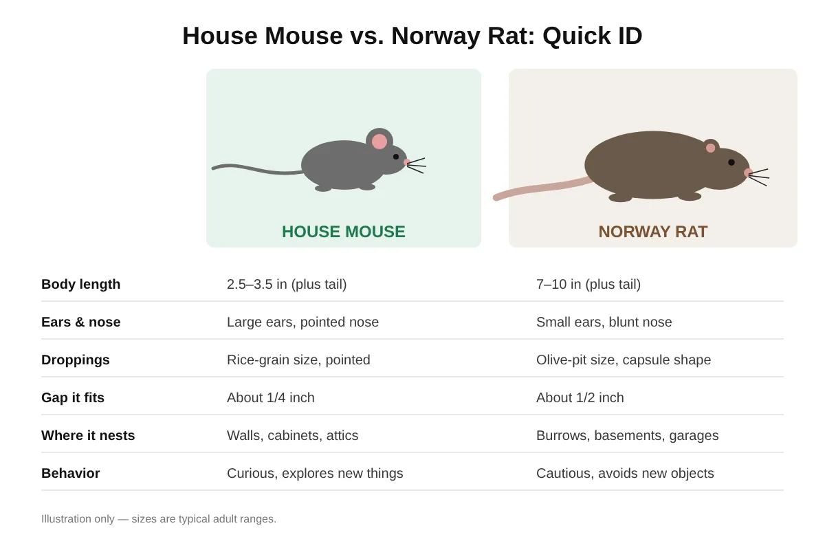 Rodent identification guide related to hantavirus risk from deer mice in Minnesota